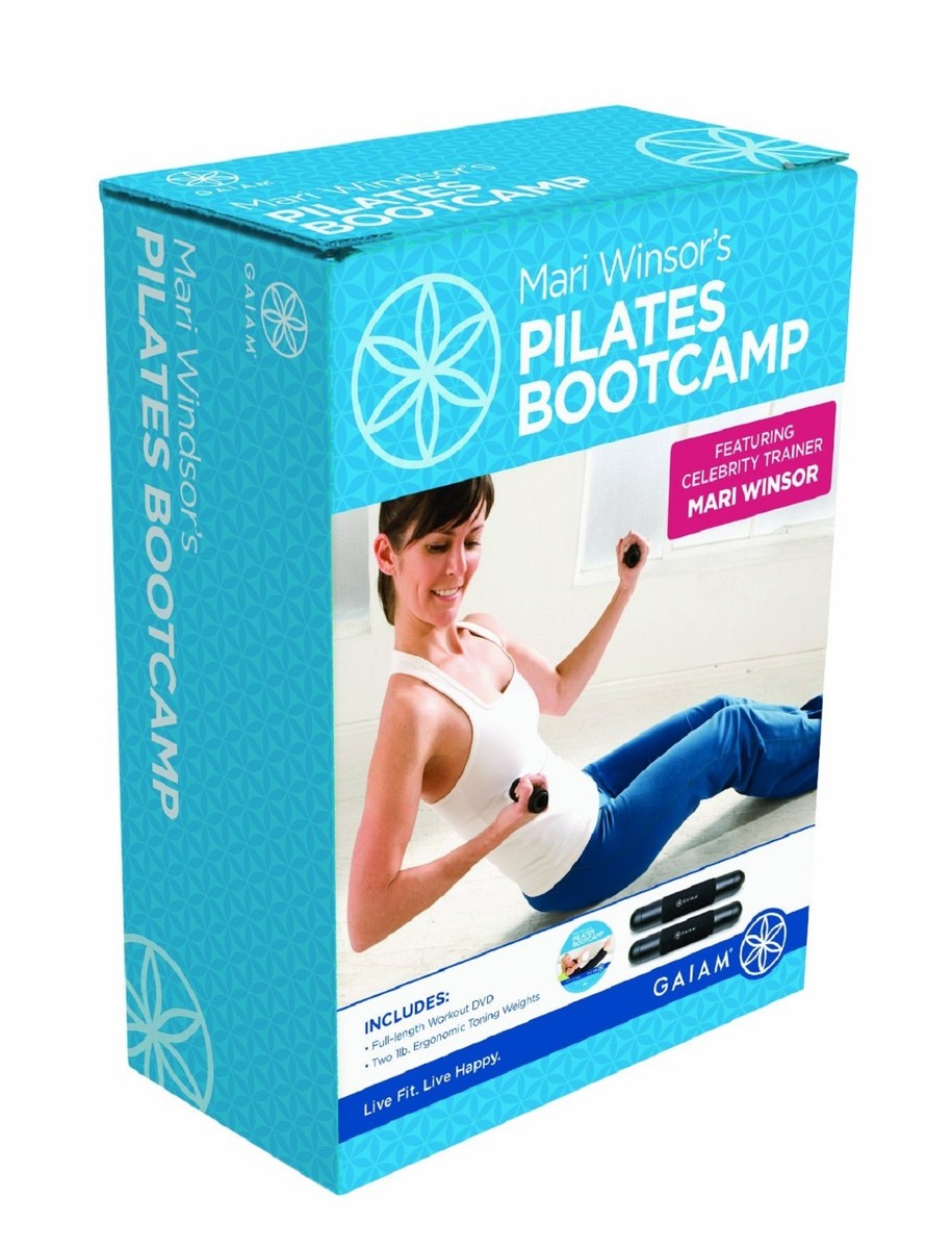 Mari Winsor's PILATES BOOTCAMP KIT (DVD SET with HAND WEIGHTS