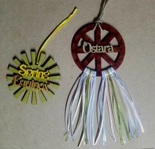 Wicca Pagan Sabbat Wheel Wooden Decoration Gift Ostara and Spring