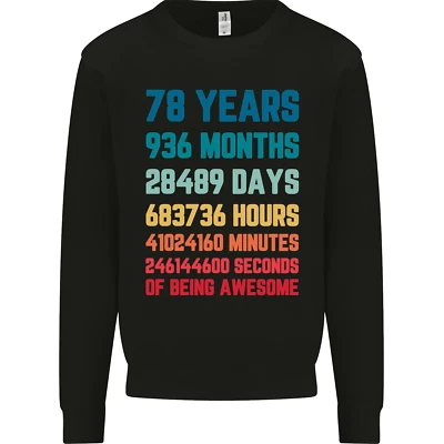 78. Geburtstag 78 Jahre Alter Herren Sweatshirt Pullover - Bild 1 von 4