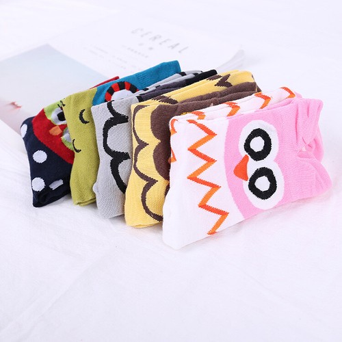 Calcetines Búho Lindos Divertidos Algodón Damas Calcetines para Invierno 5 Pares Mujeres Animal - Imagen 7 de 9