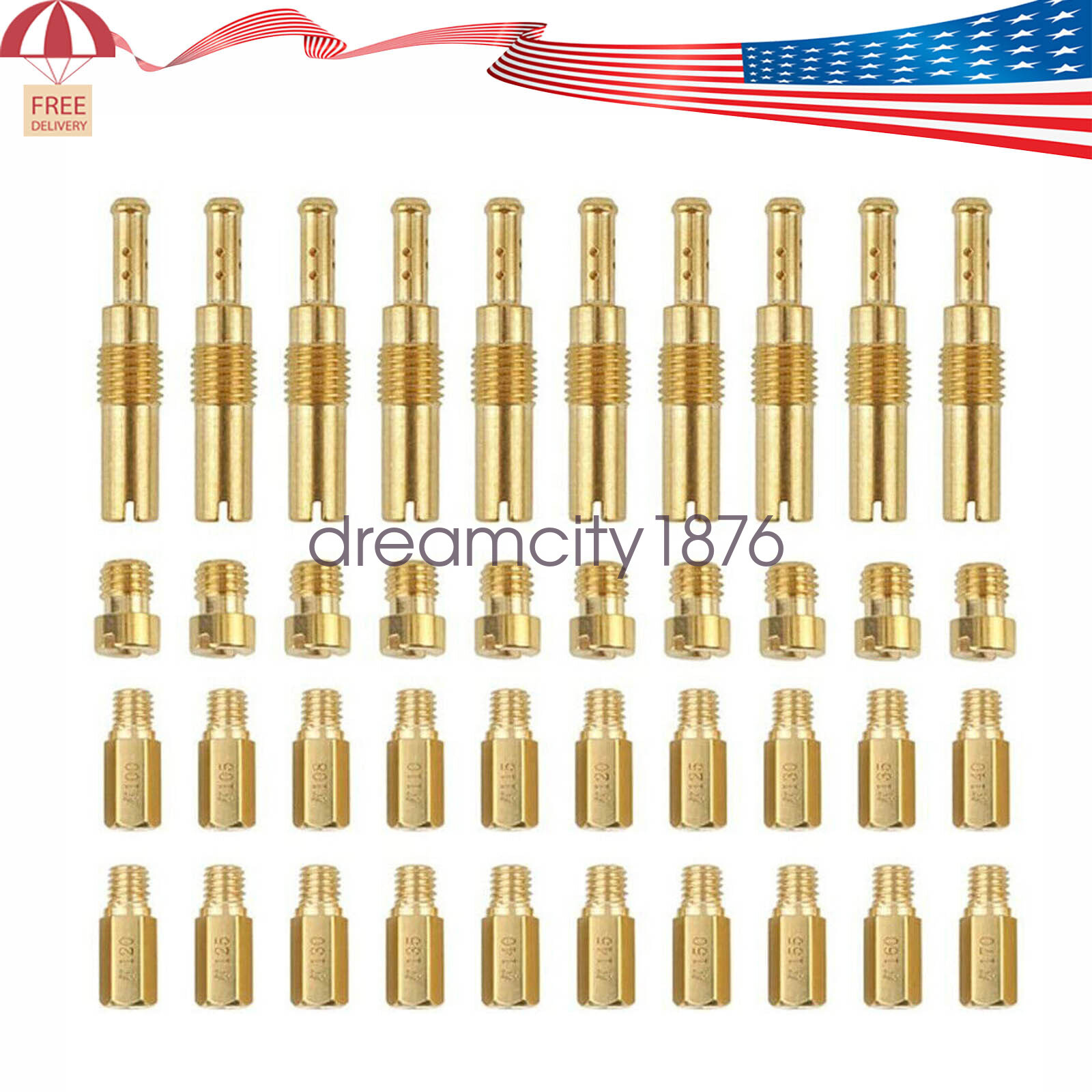 For PWK Keihin OKO Carbs Carburetor 30Pc Main Jets+ 10Pc Slow Jets/Pilot Jet Kit