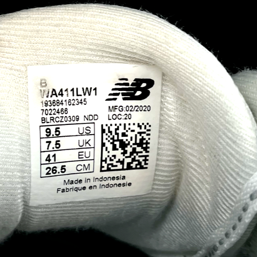 New Balance 411 V1 Lace Up White Athletic Sneaker WA411LW1 Shoes Women's 9.5 - Picture 8 of 9