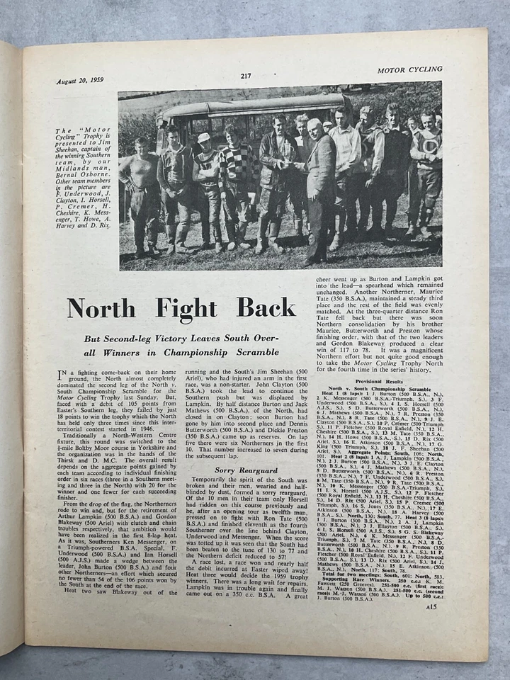 Motorcycling Magazine - 20 August 1959 - Ulster GP, Berkeley 3 Wheeler, Flying C - Image 3 of 4