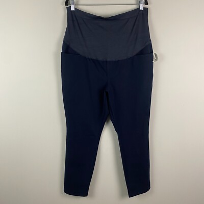 Old Navy Maternity Full-Panel Pixie Ankle Pants Womens 20 Navy Blue Pull On