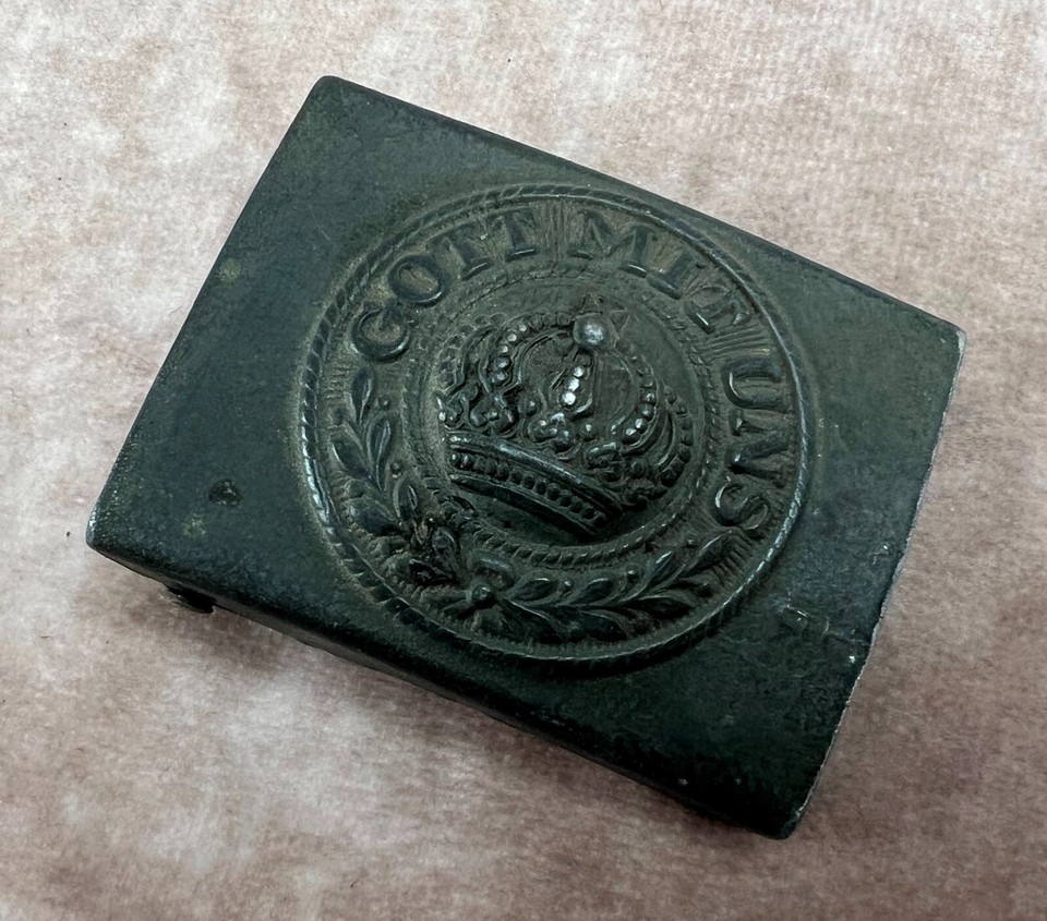 Wwii Ww1 German Belt Buckle Gott Mitt Uns Army Military Trench Vet Art