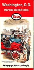 Washington, D.C. Map and Visitor's Guide Esso Vintage Map Happy Motoring!