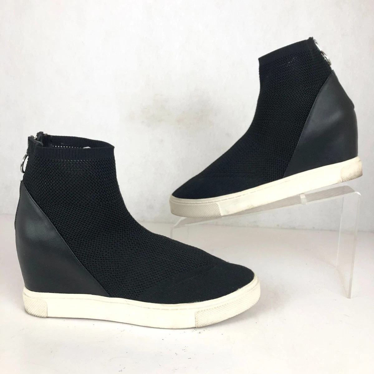 Steve Madden Women s Size 9M Lizzy Black Knit Closed Toe Back Zip
