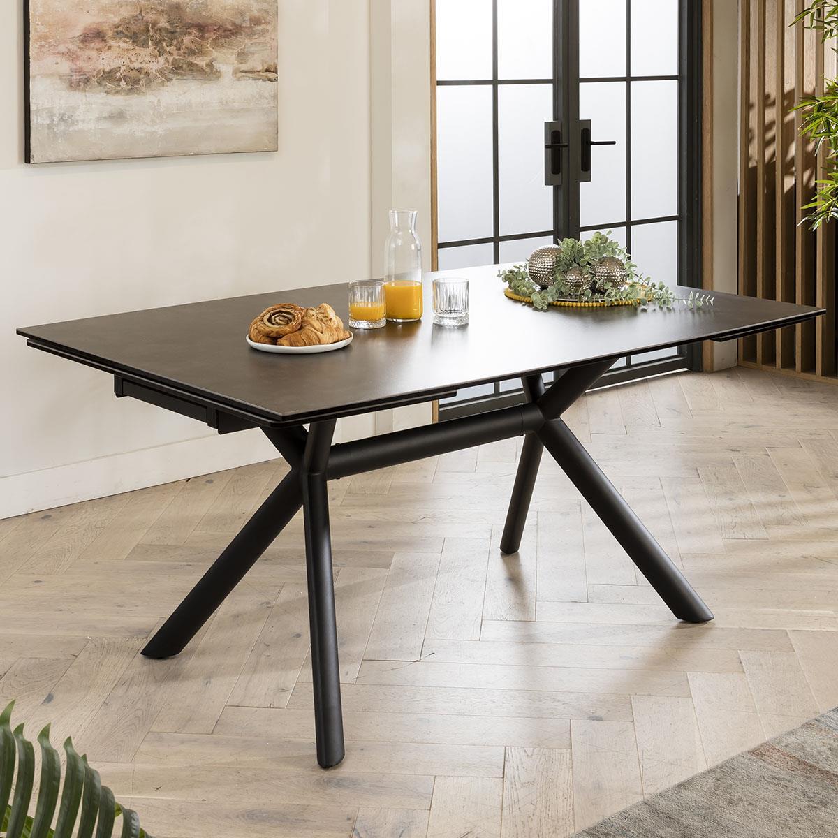Premium Wide Extending Ceramic 10 Seat Dining Table Grey Slate 160-240cm
