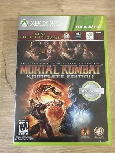 Mortal Kombat Komplete Edition Platinum Hits Xbox 360 CIB w/Manual - Tested