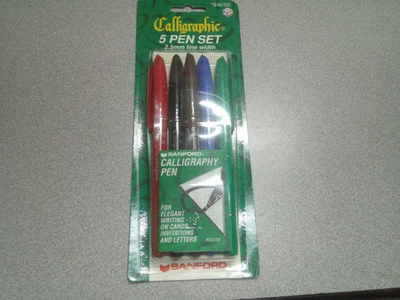 #ad Vtg Sanford Calligraphic Set #40150 2.5mm In Box With Instructions 1994 USA $12.99