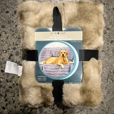 BRENTWOOF OVERSIZED WATERPROOF BLANKET FURNITURE DOG PET PROTECTOR TAN 60" X 70"