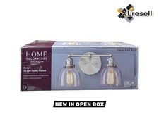 Home Decorators Collection Evelyn 2 Light Brushed Nickel Bathroom Vanity Light