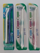 Lot of 4 Gum Proxabrush Snap-Ons Handle  Snap-ons New in package Old Stock