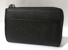 Coach 64304 Black Leather Zip Coin Case