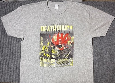 Five Finger Death Punch Shirt Mens 2XL 2024 After Life Tour Marilyn Manson Gray