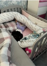 Obaby Lily Cot- Grey with mattress