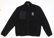 Stoke City FC Men's Black Fleece Jacket L Full Zip Embroidered Badge