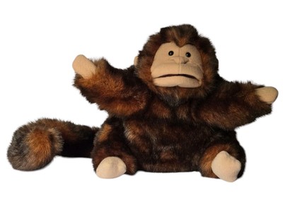 VTG Folktails Folkmanis Furry Folk Full Body Hand Puppet Plush Chimp Monkey VGC
