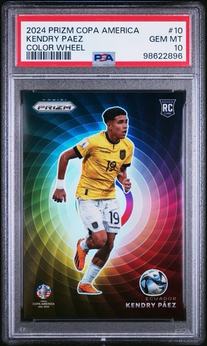 Kendry Paez Color Wheel SSP PSA 10 Panini Prizm Copa America 2024 Rookie RC