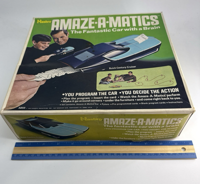 Vintage Hasbro Amaze‑A‑Matics Fantastic Car w/Brain 10 Cards 5855