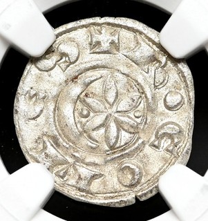 FRANCE Toulouse. Raymond V VII 1148 1249 Silver Denier NGC MS63