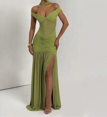 Chic Sexy Backless Mesh Maxi Dress: Green all sizes are available. | eBay Chic Sexy Backless Mesh Maxi Dress: Green all sizes are available. | eBay