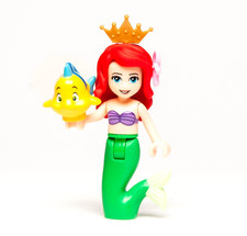 Lego Disney Princess Minifigure - Mermaid Ariel  Flounder dp023 10723 frnd