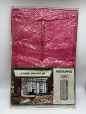 VTG Hanging Closet Jumbo 16 Dress Clothing Bag Storage Granny Core Hot Pink