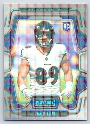 2022 Panini Playbook Charlie Kolar RC Shield Holo #161 Ravens - ERROR! Wrong Pic
