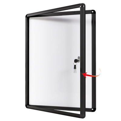 S Swancrown Swancrown Enclosed Bulletin Boards Magnetic Glass Covered Notice