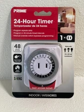 NEW Prime 24 Hour Indoor Timer 125V White TNI24111