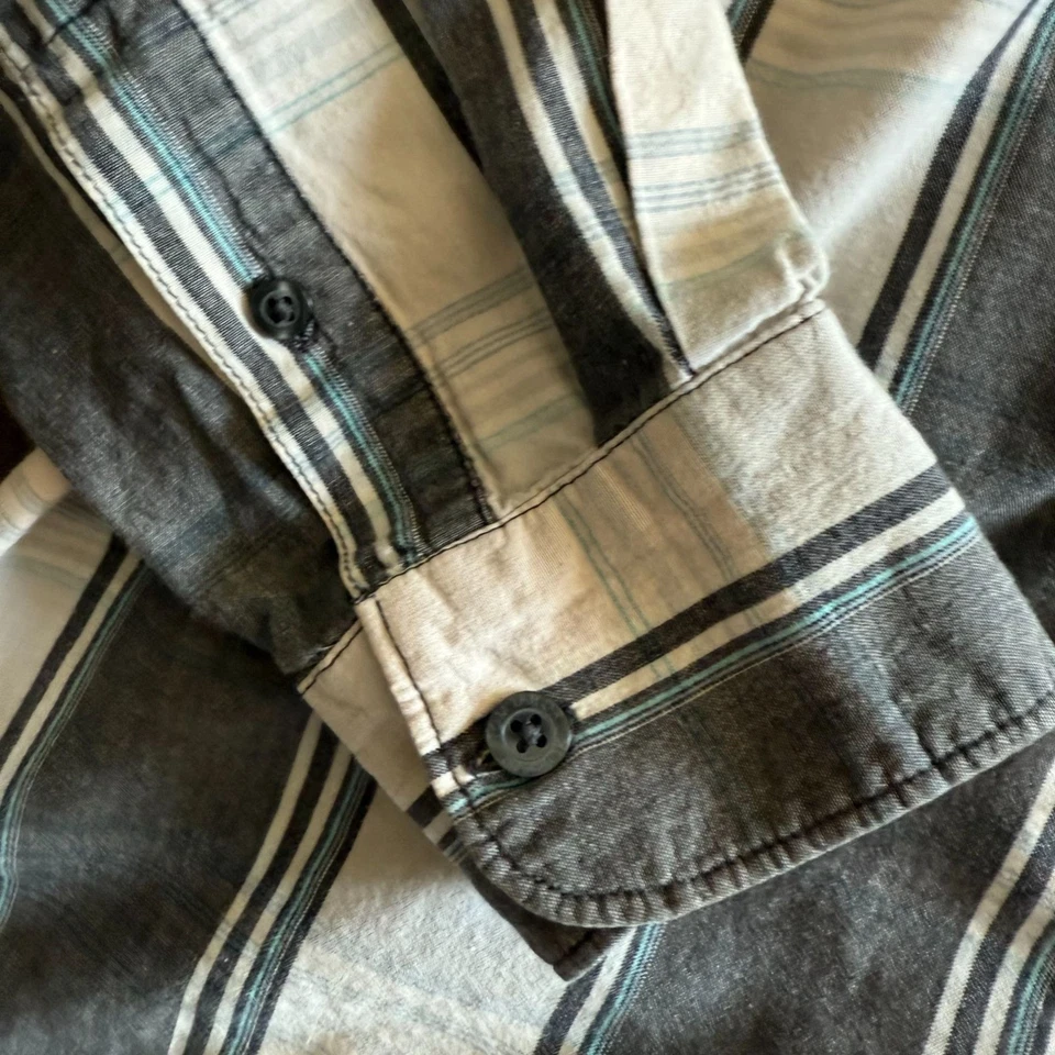 Tom Tailor Sportswear Striped Button Down Shirt Men's Black and White Casual - Image 4 of 4