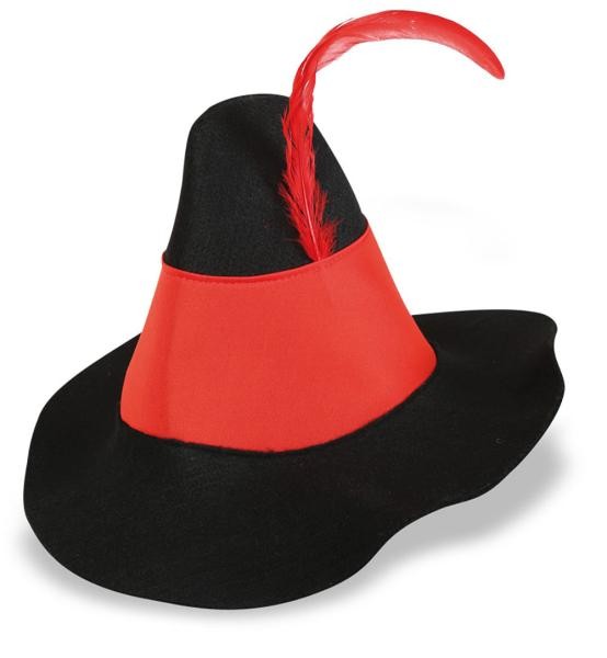 Fasching KostüM RäUberhut Mit Feder Gr. 58 Cm-image