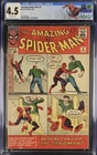 AMAZING SPIDER-MAN #4 CGC 4.5 OW Pages, First Sandman & Betty Brant, 1963 Marvel