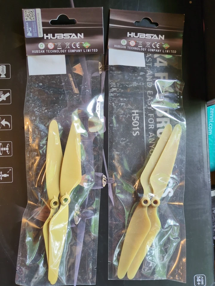 Hubsan X4 FPV H501S-05 H501S-06 RC Quadcopter Propellers (2A 2B Rotor Blades) - Image 3 of 3