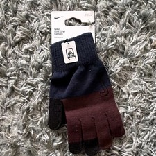 Nike Knit Grip Touchscreen Gloves L-XL Navy B...