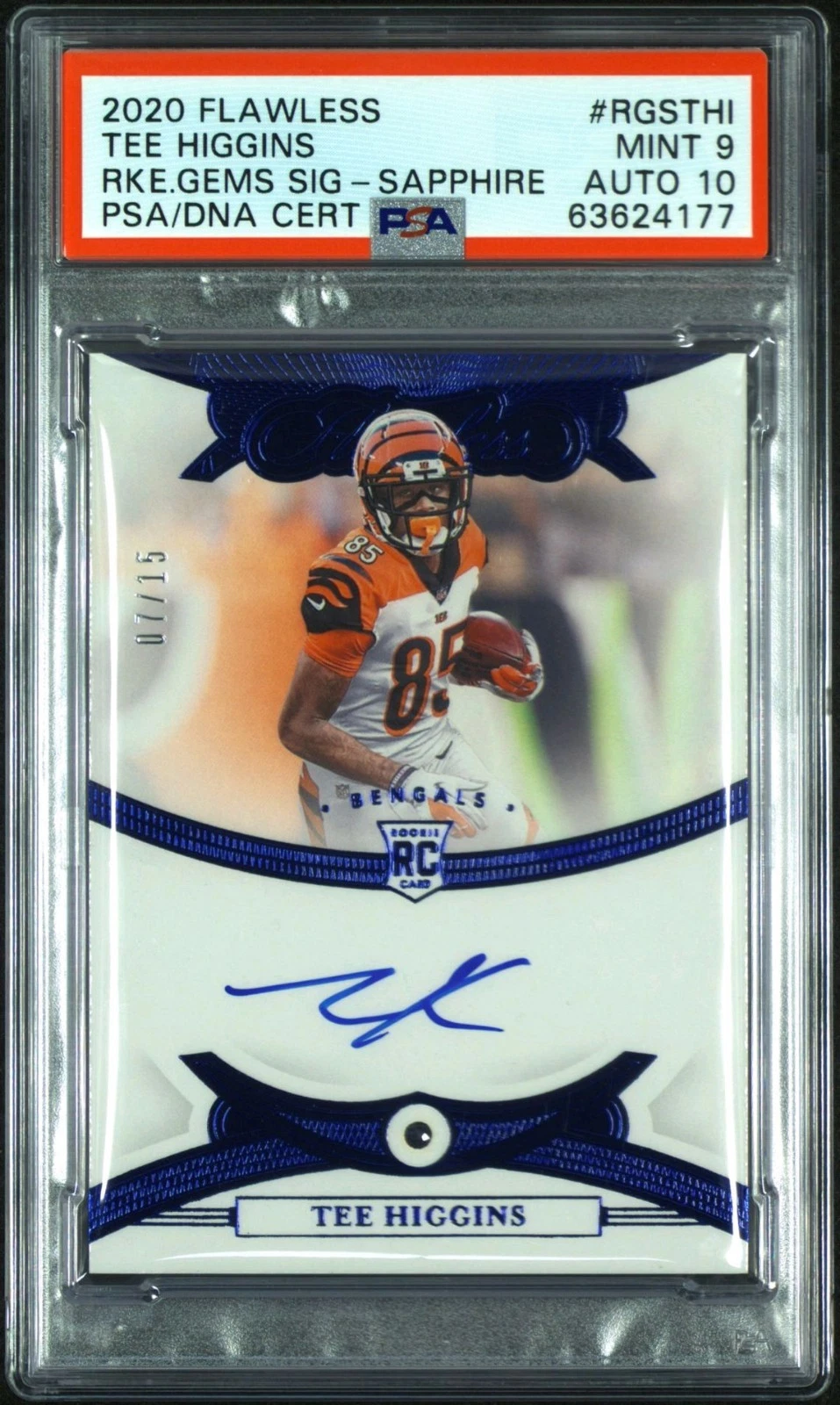 Tee Higgins Panini Flawless Rookie Gems Signatures #RGSTHI Base