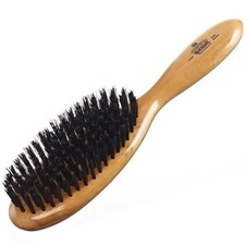Ladies Finest Black Boar Bristle Cherrywood Oval Hair Brush