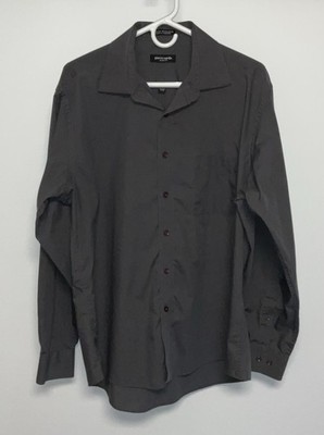 Pierre Cardin Long Sleeve Button Up Shirt Men s Large Gray