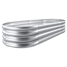 Easy-to-Assemble Galvanized Raised Garden Bed Kit for Outdoor Vegetables