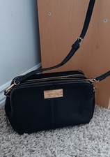 Women's bag by RIVER ISLAND black Zip Button Logo crossbag shoulder bag