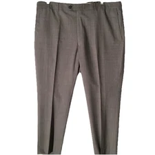 JB Britches Torino Dress Pants W40R/L31 Men Light Gray Check Wool Italy 