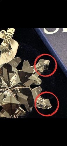 NIB Swarovski Annual Ed. 2012 Snowflake Large Crystal Ornament Damaged #1125019 - Picture 12 of 13