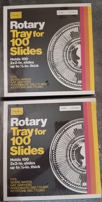 2 Genuine Sears Rotary Carousel 100 Slide Projector Trays In Box New 