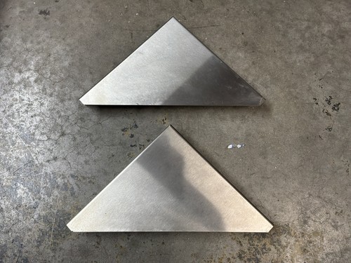 (2) Stainless Steel Corner Shelf