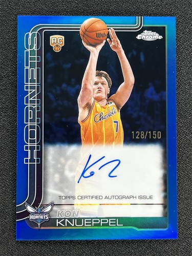 2025-26 Topps Chrome Updates Kon Knueppel #TCA-KK Blue Rookie RC Auto /150 &8211