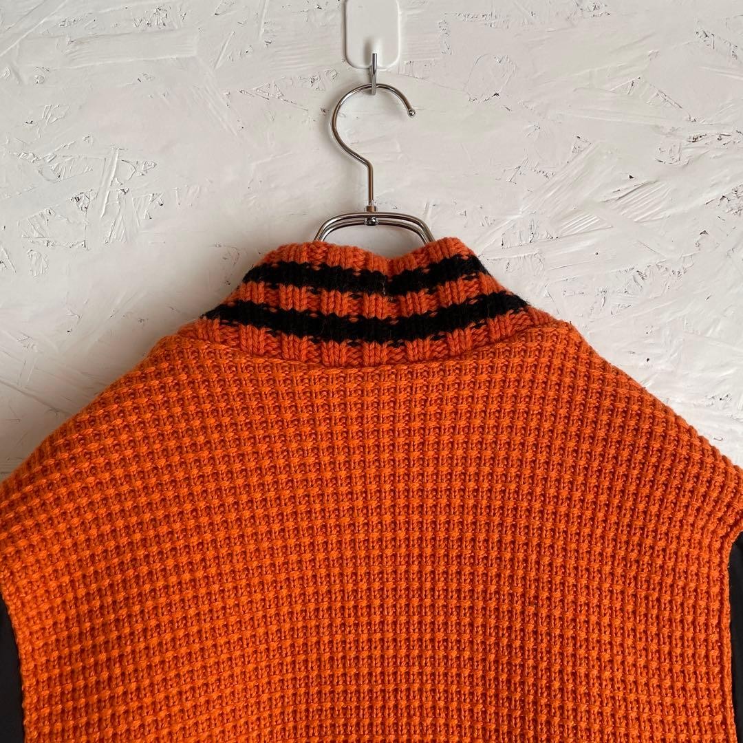 Reversible [Bark] Switchable knit stadium jacket … - image 10