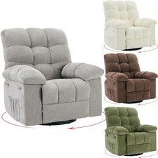 Manual Swivel Rocker Recliner Chair,High Back Nursery Glider,90  150  Lounge Seat
