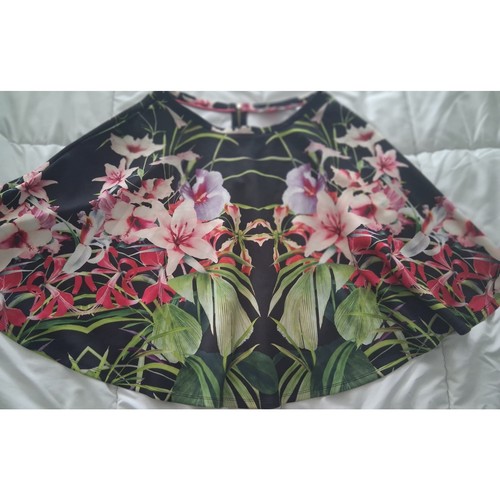 Ted Baker Sew in Love Hotley Floral Scuba Skater Skirt Orchid Lily Size 4 US 10