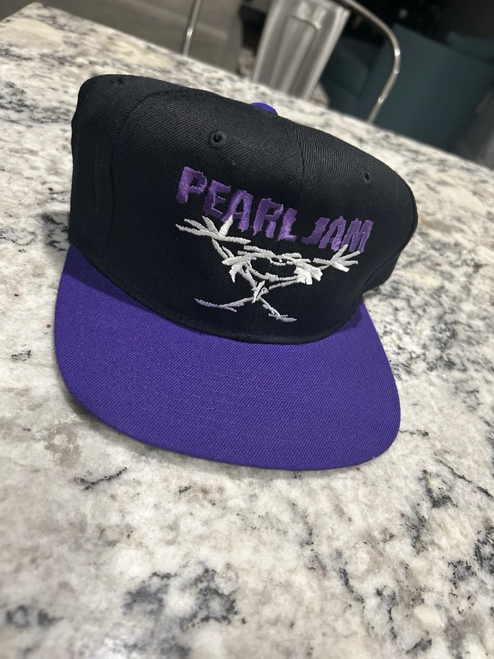 De colección Pearl Jam Snapback Sombrero Stickman Álbum Promo Años 90 Grunge Raro Sin Stock Foto 2 de 4